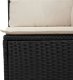 vidaXL Sofa ogrodowa z poduszkami, 2-osobowa, czarna, polirattan 8