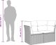 vidaXL Sofa ogrodowa z poduszkami, 2-osobowa, czarna, polirattan 9