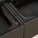 vidaXL Sofa ogrodowa z poduszkami, 2-osobowa, czarna, polirattan 7