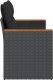 vidaXL Sofa ogrodowa z poduszkami, 2-osobowa, czarna, polirattan 5