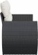 vidaXL Sofa ogrodowa z poduszkami, 2-osobowa, czarna, polirattan 2
