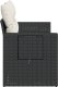 vidaXL Sofa ogrodowa z poduszkami, 2-osobowa, czarna, polirattan 5