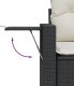 vidaXL Sofa ogrodowa z poduszkami, 2-osobowa, czarna, polirattan 7