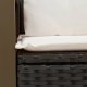 vidaXL Sofa ogrodowa z poduszkami, 2-osobowa, czarna, polirattan 6