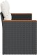 vidaXL Sofa ogrodowa z poduszkami, 2-osobowa, czarna, polirattan 4
