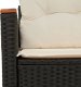 vidaXL Sofa ogrodowa z poduszkami, 2-osobowa, czarna, polirattan 6