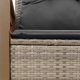 vidaXL Sofa ogrodowa z poduszkami, 2-osobowa, szara, polirattan 6
