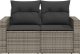 vidaXL Sofa ogrodowa z poduszkami, 2-osobowa, szara, polirattan 4