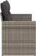 vidaXL Sofa ogrodowa z poduszkami, 2-osobowa, szara, polirattan 4