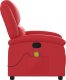 vidaXL Rozkładany fotel masujący, czerwony, sztuczna skóra 5