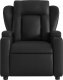 vidaXL Fotel rozkładany, czarny, sztuczna skóra 3