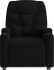 vidaXL Rozkładany fotel masujący, czarny, obity tkaniną 4
