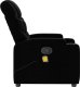 vidaXL Rozkładany fotel masujący, czarny, obity tkaniną 5