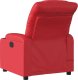 vidaXL Rozkładany fotel masujący, czerwony, sztuczna skóra 3