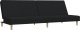 vidaXL Rozkładana kanapa 2-osobowa, czarna, tapicerowana tkaniną 2