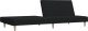 vidaXL Rozkładana kanapa 2-osobowa, czarna, tapicerowana tkaniną 4