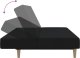vidaXL Rozkładana kanapa 2-osobowa, czarna, tapicerowana tkaniną 7