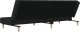 vidaXL Rozkładana kanapa 2-osobowa, czarna, tapicerowana tkaniną 8