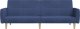 vidaXL 2-osobowa kanapa, niebieska, tapicerowana tkaniną 5
