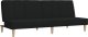 vidaXL Rozkładana kanapa 2-osobowa, czarna, tapicerowana tkaniną 2