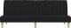 vidaXL Rozkładana kanapa 2-osobowa, czarna, tapicerowana tkaniną 5