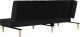 vidaXL Rozkładana kanapa 2-osobowa, czarna, tapicerowana tkaniną 8