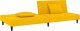 vidaXL 2-osobowa kanapa, 2 poduszki, żółta, aksamitna 4