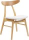 Beliani Zestaw 2 krzeseł do jadalni jasne drewno z szarym LYNN 3