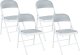 Beliani Zestaw 4 krzeseł składanych jasnoszary SPARKS 1