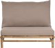 Beliani Fotel bambusowy jasne drewno z beżowoszarym TODI 4