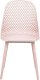 Beliani Zestaw 4 krzeseł do jadalni różowy EMORY 4