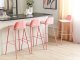Beliani Zestaw 4 krzeseł barowych różowy MORA II 2