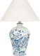 Lampa stołowa Beliani Lampa stołowa porcelanowa biało-niebieska MAGROS 1