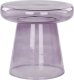 Beliani Stolik pomocniczy szklany fioletowy CALDERA 1