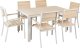 Beliani Zestaw ogrodowy stół i 6 krzeseł jasne drewno COMO 1