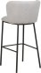 Beliani Zestaw 2 krzeseł barowych boucle szary MINA 4