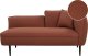 Beliani Szezlong boucle prawostronny ciemnoczerwony CHEVANNES 1