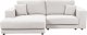 Beliani Narożnik 3-osobowy prawostronny biały LOFOTEN 1