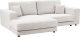 Beliani Narożnik 3-osobowy prawostronny biały LOFOTEN 3