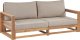 Beliani Sofa ogrodowa z-certyfikowanego-drewna-akacjowego 2-osobowa jasna TIMOR II 1