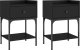 vidaXL Stoliki nocne, 2 szt., czarne, 40,5x31x60 cm 1