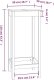 vidaXL Stolik barowy, biały, 50x50x110 cm, lite drewno sosnowe 7