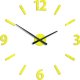 ModernClock Zegar Ścienny KLAUS Żółty 75 cm Elegancki 1