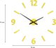 ModernClock Zegar Ścienny KLAUS Żółty 75 cm Elegancki 2