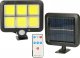 Naświetlacz MEGAKABEL Lampa solarna naświetlacz LED czarna + PIR + panel + pilot oświetlenie garażu MK MEGAKABEL 1