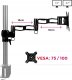 Duronic DML5 BK Ramię do uchwytów monitora serii DM35 | VESA 75 lub VESA 100 | wieszak | ramię | regulacja monitora | do uchwytów | aluminium 2