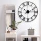 Severno Zegar ścienny duży metalowy retro loft rzymski czarny 47 cm 2