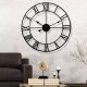 Severno Zegar ścienny duży metalowy retro loft rzymski czarny 47 cm 4