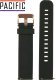Pacific Pasek uniwersalny 20 mm silikonowy czarny, różowozłota zapinka + teleskopy U15 2