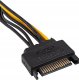 Kabel zasilający Akyga Adapter z kablem Akyga AK-CA-80 PCI-E 6+2pin (m) / SATA (m) 15cm 1